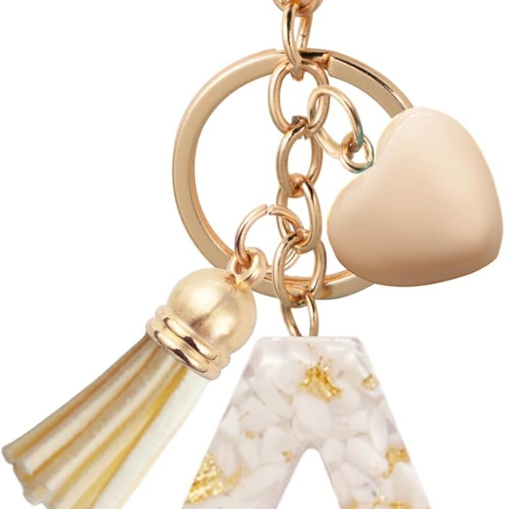 Initial Letter Keychain, Butterfly Keychain Cute Resin, Initial Keychain Backpac